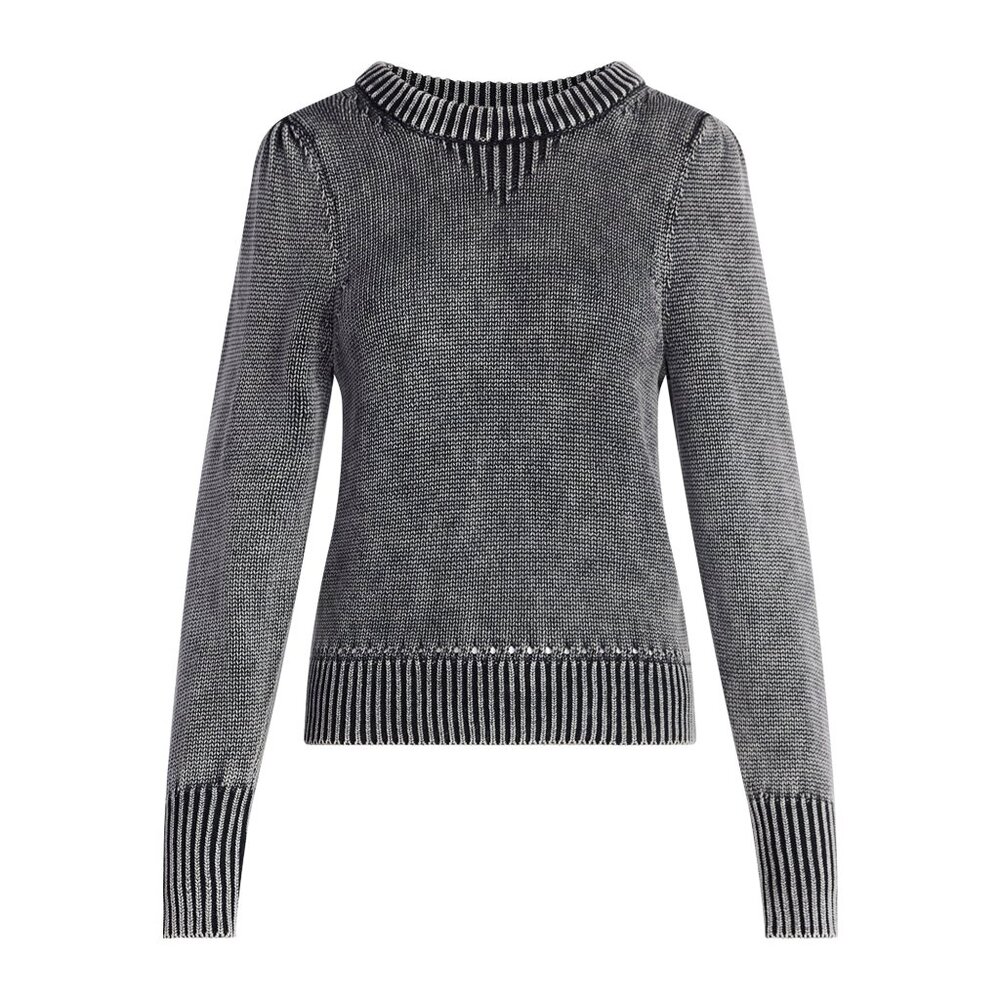 NWT Mineral Wash Cotton Sweater with Long Puff Sleeves